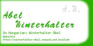 abel winterhalter business card