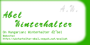 abel winterhalter business card